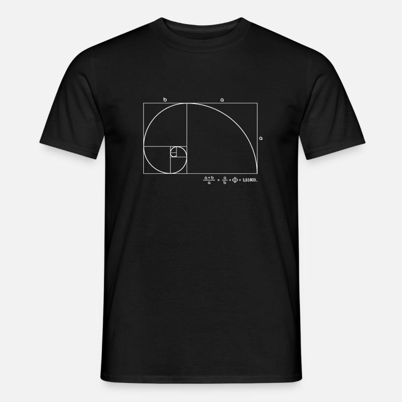 Fibonacci Goldener Schnitt Heilige Geometrie - Männer T-Shirt - Schwarz