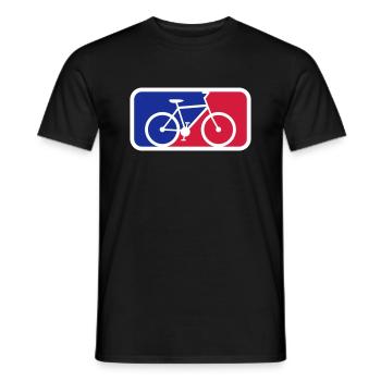 rot blau sport schild fahrrad fahren bike drahtese - Männer T-Shirt - Schwarz - Vorne - AI Model Male 178 light (178cm)
