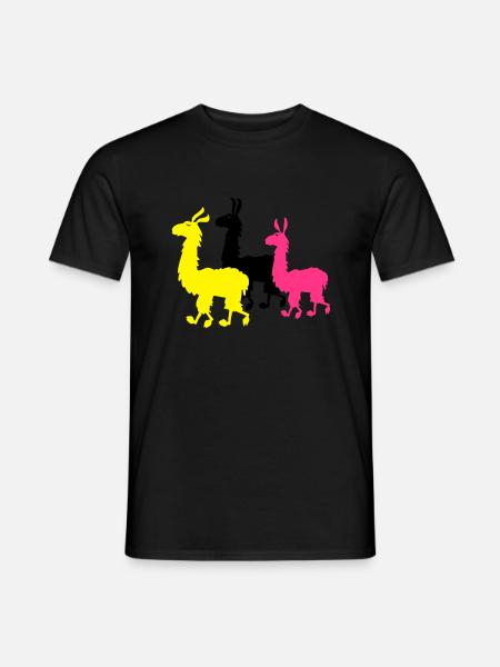 M- Lamas - Männer T-Shirt - Schwarz