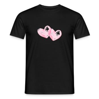HERZ - Männer T-Shirt - Schwarz - Vorne - AI Model Male 178 light (178cm)