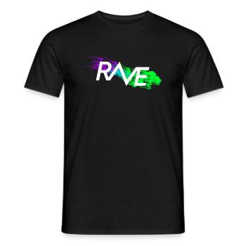 Rave neon - Men's T-Shirt - black - Front - AI Model Male 178 light (178cm)
