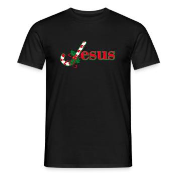 Jesus jesus christ jesus of nazareth - Men's T-Shirt - black - Front - AI Model Male 178 light (178cm)