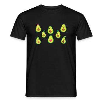 Avocado Sweet avocado - Men's T-Shirt - black - Front - AI Model Male 178 light (178cm)