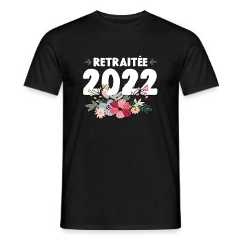 Retraitée 2022 - T-shirt homme - noir - Devant - AI Model Male 178 light (178cm)