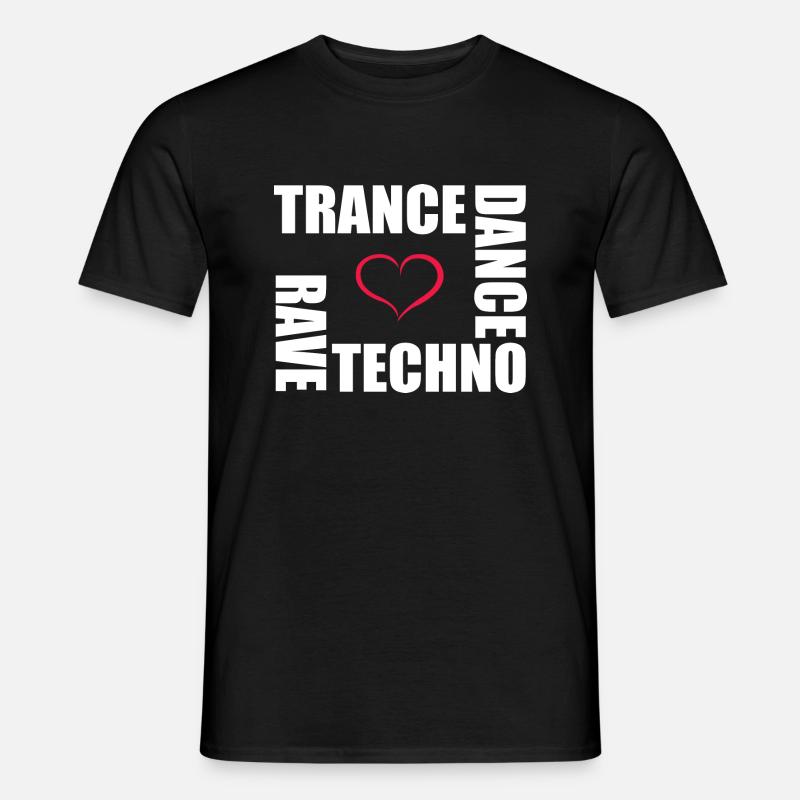 techno dance trance rave - T-shirt homme - noir