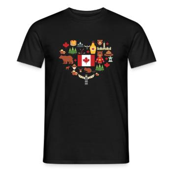 Toronto Hockey sur glace Canada Cœur - T-shirt homme - noir - Devant - AI Model Male 178 light (178cm)