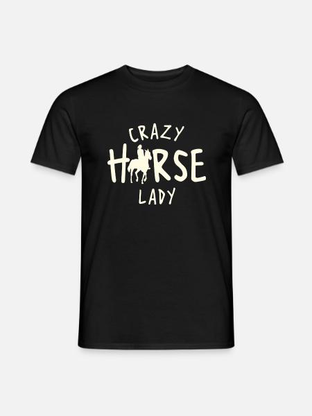 Crazy Horse Lady Horses Horse Rider - Männer T-Shirt - Schwarz