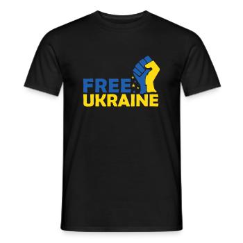 Free Ukraine - Männer T-Shirt - Schwarz - Vorne - AI Model Male 178 light (178cm)