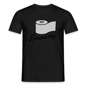 I pooped today Zitat - Männer T-Shirt - Schwarz - Vorne - AI Model Male 178 light (178cm)
