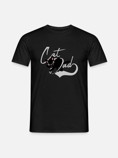 Cat Dad cool Design - Men's T-Shirt - black