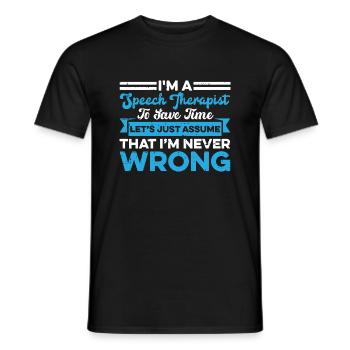 Sprachtherapeut Logopäde Geschenk - Männer T-Shirt - Schwarz - Vorne - AI Model Male 178 light (178cm)