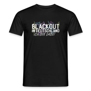 blackout Deutschland Stromausfall Energiekrise - Männer T-Shirt - Schwarz - Vorne - AI Model Male 178 light (178cm)