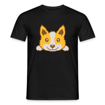 Cute little dog design - Men's T-Shirt - black - Front - AI Model Male 178 light (178cm)