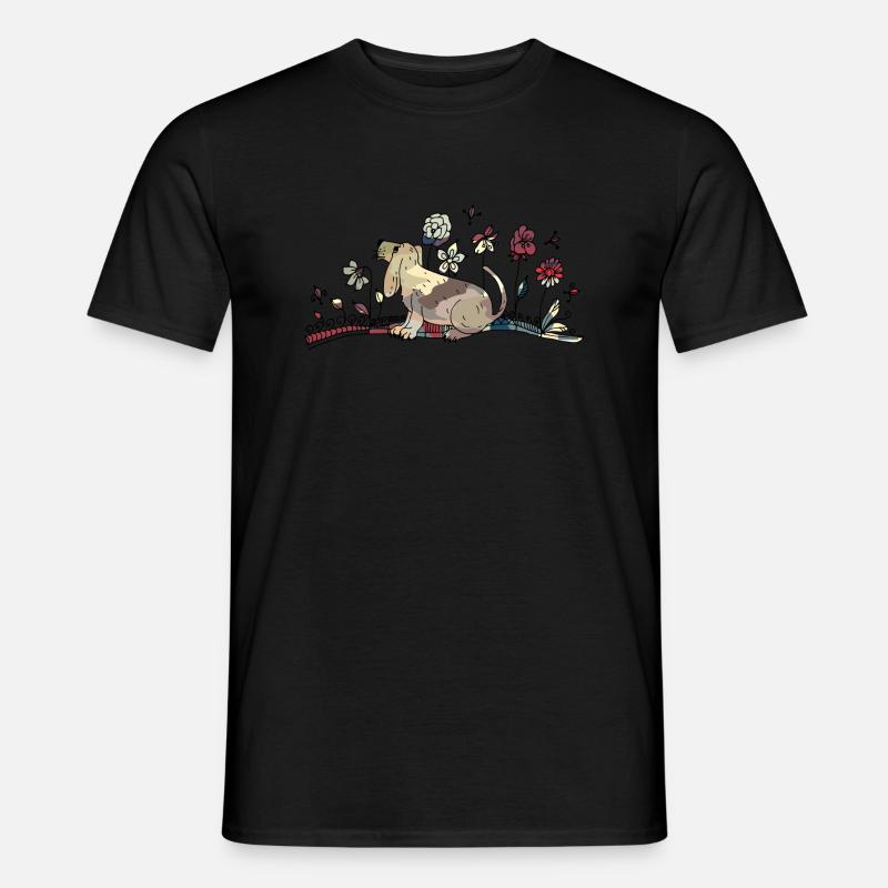 Hund - Männer T-Shirt - Schwarz