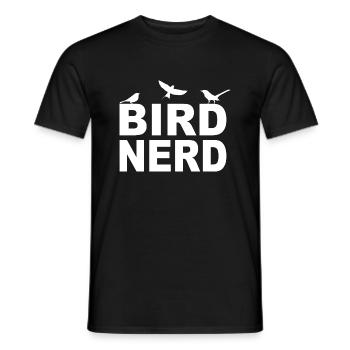 Bird Bird Nerd drôle de dicton - T-shirt homme - noir - Devant - AI Model Male 178 light (178cm)