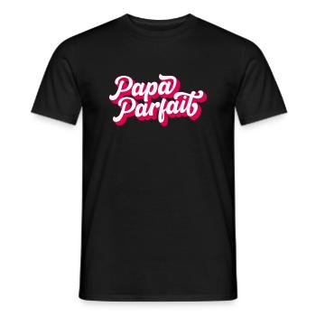 Papa Parfait - T-shirt homme - noir - Devant - AI Model Male 178 light (178cm)