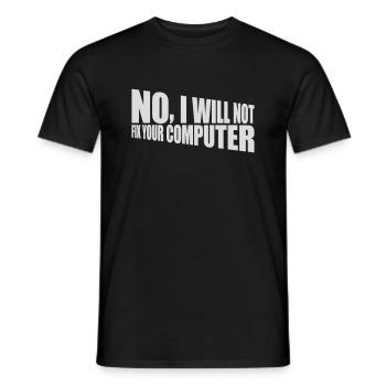 Ne pas réparer votre ordinateur - T-shirt homme - noir - Devant - AI Model Male 178 light (178cm)