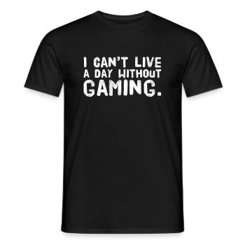 Je ne peux pas vivre une journée sans jouer. Conception 4 Gamer - T-shirt homme - noir - Devant - AI Model Male 178 light (178cm)