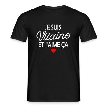 je suis vilaine et j aime ça - T-shirt homme - noir - Devant - AI Model Male 178 light (178cm)