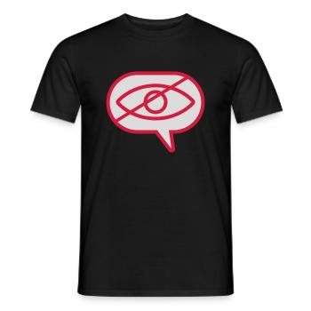 Ne pas voir l’œil visuel - T-shirt homme - noir - Devant - AI Model Male 178 light (178cm)