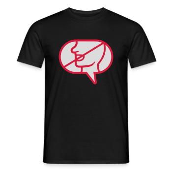 Nicht Kommunizieren Icon Sprechblase - Männer T-Shirt - Schwarz - Vorne - AI Model Male 178 light (178cm)