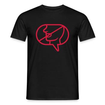 Kein Kommunizieren Icon Sprechblase - Männer T-Shirt - Schwarz - Vorne - AI Model Male 178 light (178cm)