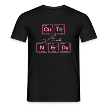 Funny saying for scientists & geeks - Men's T-Shirt - black - Front - AI Model Male 178 light (178cm)