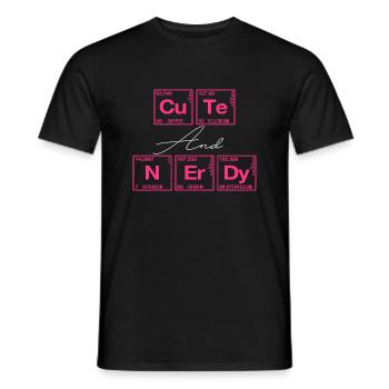 Funny saying for scientists & geeks - Men's T-Shirt - black - Front - AI Model Male 178 light (178cm)
