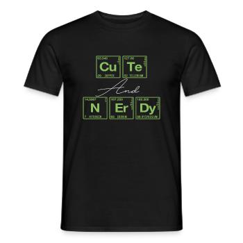 Funny saying for scientists & geeks - Men's T-Shirt - black - Front - AI Model Male 178 light (178cm)