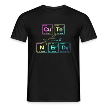 Funny saying for scientists & geeks - Men's T-Shirt - black - Front - AI Model Male 178 light (178cm)
