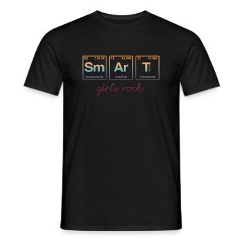 SMART GIRLS ROCK - Système Perdiode Elements - T-shirt homme - noir - Devant - AI Model Male 178 light (178cm)