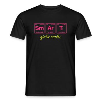 SMART GIRLS ROCK - Elements Perdiode System - Men's T-Shirt - black - Front - AI Model Male 178 light (178cm)