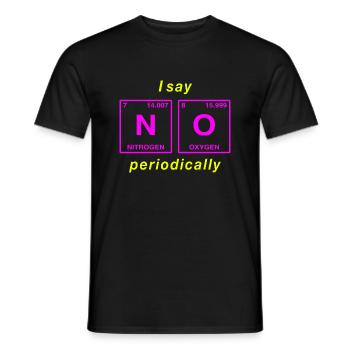 I say NO peropdically - don't be a yes-man! - Men's T-Shirt - black - Front - AI Model Male 178 light (178cm)