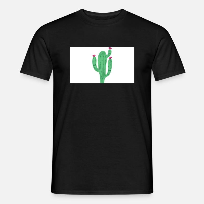 Kaktus - Männer T-Shirt - Schwarz