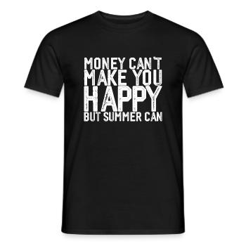 Money Can't Make You Happy But Summer Can 3 - Men's T-Shirt - black - Front - AI Model Male 178 light (178cm)