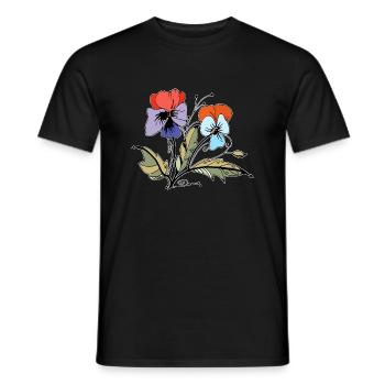Fleur - T-shirt homme - noir - Devant - AI Model Male 178 light (178cm)