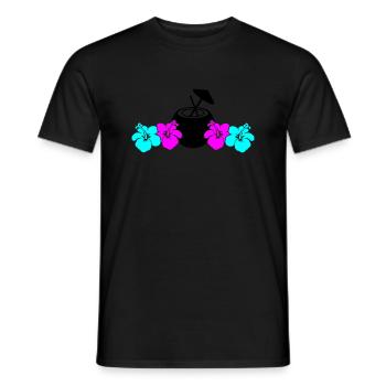 Hibiscus Kokus - T-shirt homme - noir - Devant - AI Model Male 178 light (178cm)