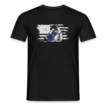 BJJ Filles Arts Martiaux Jiu Jitsu Arts Martiaux - T-shirt homme - noir - Devant - AI Model Male 178 light (178cm)