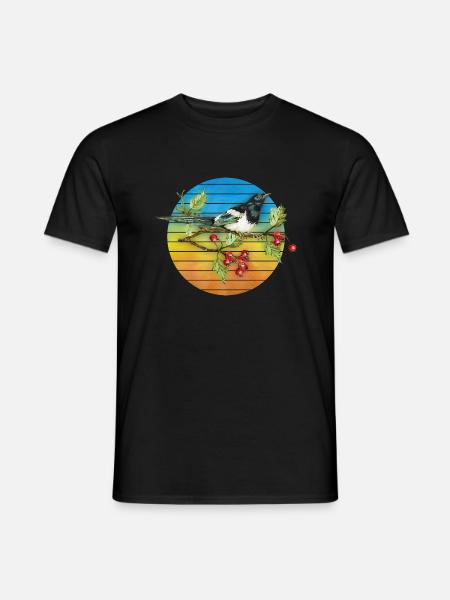 Oiseau coloré - T-shirt homme - noir