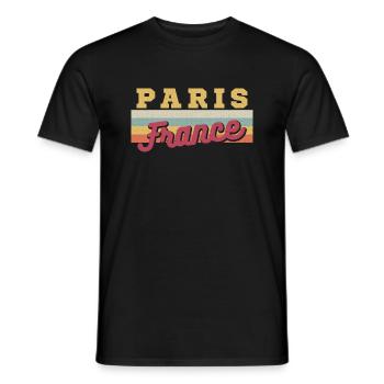 Île-de-France Franzose Paris Frankreich - Männer T-Shirt - Schwarz - Vorne - AI Model Male 178 light (178cm)