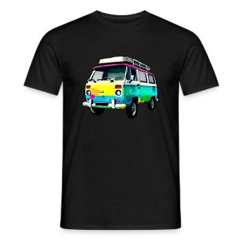 camper truck - Men's T-Shirt - black - Front - AI Model Male 178 light (178cm)