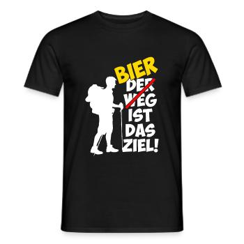 Bier ist das Ziel - Männer T-Shirt - Schwarz - Vorne - AI Model Male 178 light (178cm)