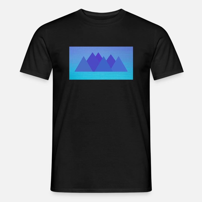 The blue mountains - Männer T-Shirt - Schwarz