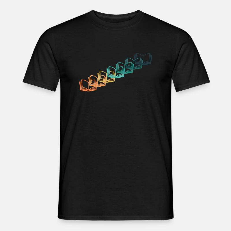Vintage-Bücher - Männer T-Shirt - Schwarz