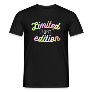 Birthday T-shirt for 40 Year Old Gift Limited - Men's T-Shirt - black - Front - AI Model Male 178 light (178cm)