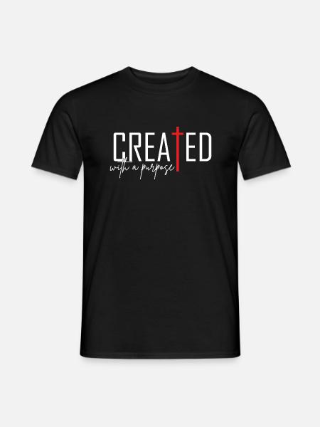 Created with purpose! - Männer T-Shirt - Schwarz