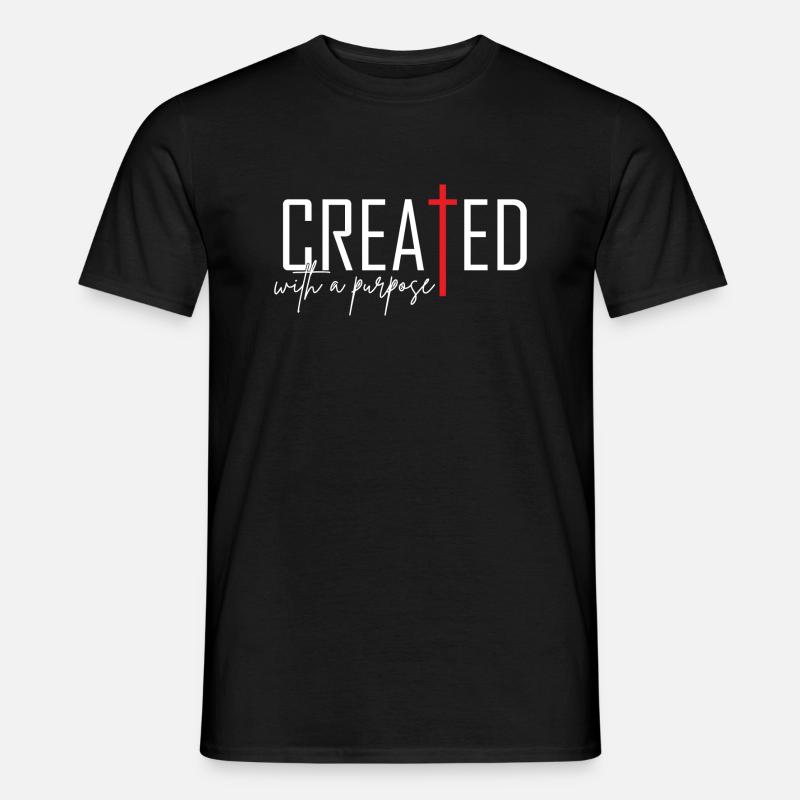 Created with purpose! - Männer T-Shirt - Schwarz