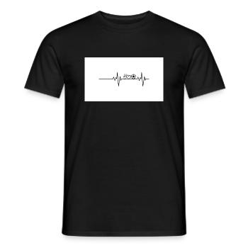 Herzschlag Fußball Design 1 - Männer T-Shirt - Schwarz - Vorne - AI Model Male 178 light (178cm)