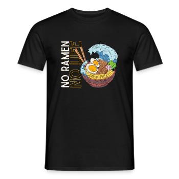 Keine Ramen, kein Leben, lustige japanische Nudeln - Männer T-Shirt - Schwarz - Vorne - AI Model Male 178 light (178cm)