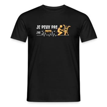 Je peux pas j'ai moto - T-shirt homme - noir - Devant - AI Model Male 178 light (178cm)